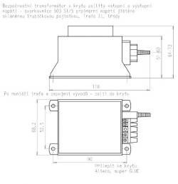 Napjec transformtor 16V / 30 VA - kliknte pro vt nhled